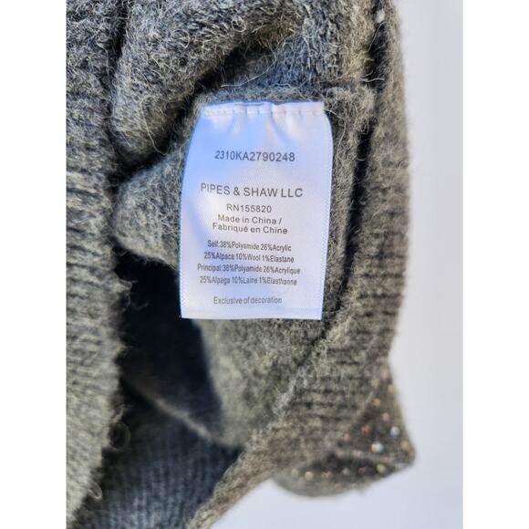 Veronica Beard Pablah Studded Alpaca-Blend Sweater Large Grey - Picture 3 of 5